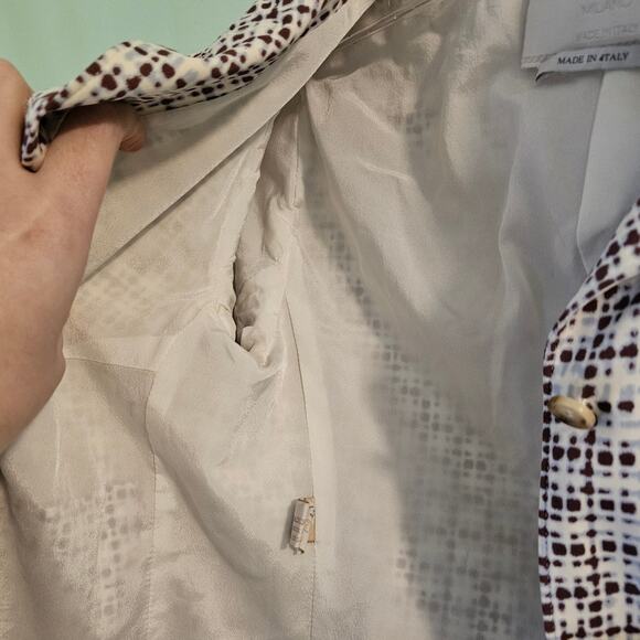 Prada Milano Designer Geometric Printed Blazer Style Button-Up Jacket Size 38IT - Picture 12 of 16